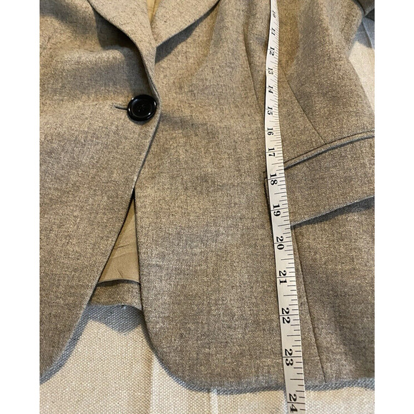 DKNY Blazer Womens Sz 6 Wool & Cashmere Blend Sport Coat Light Brown Suit Jacket - Picture 14 of 16